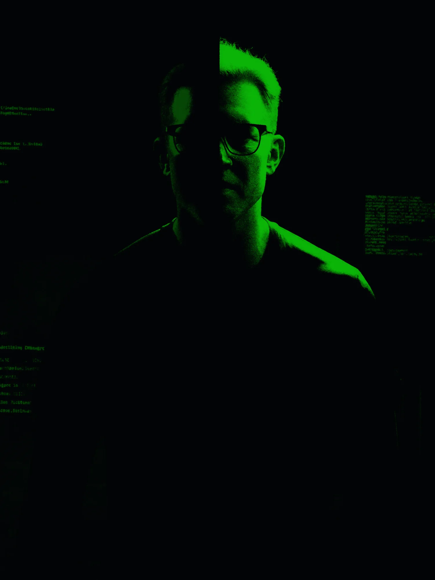 Stylized portrait of Mark Trusz, founder of escape.exe